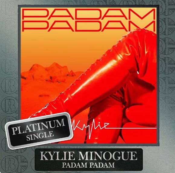 UK: KYLIE’S ‘PADAM PADAM’ CERTIFIED PLATINUM(图1)